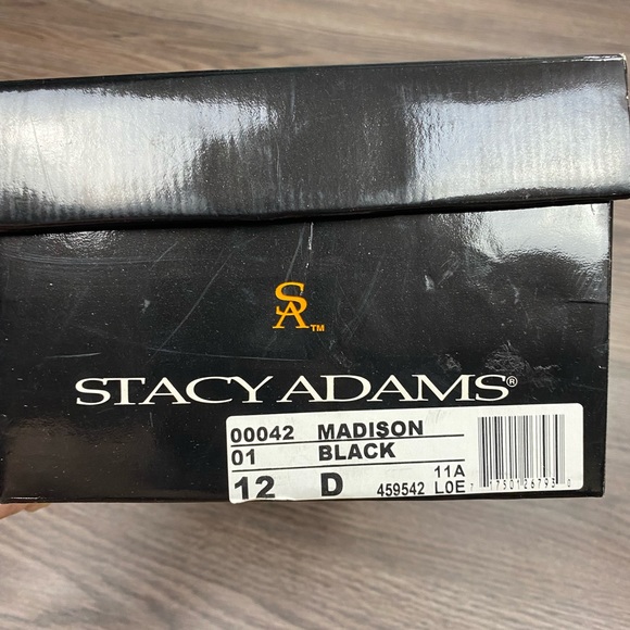 NEW Stacy Adams Madison Black Crocodile Oxfords 12